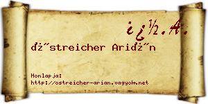 Östreicher Arián névjegykártya